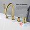 Kibi Circular Deck Mounted Bathtub Faucet with Hand Shower, Brushed Gold KTF3101BG - alternate 4